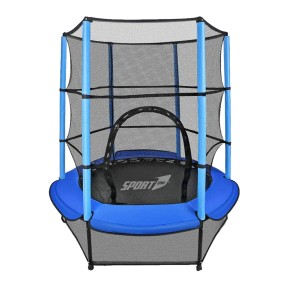 Trampolino Tappeto Elastico Diametro 140 cm per Bambini con Rete