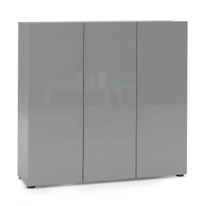 Scarpiera Grigia 3 Ante 120x34x115 cm Melaminico Laccato