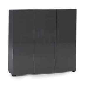 Scarpiera 3 Ante 120x34x115 cm Antracite Moderna