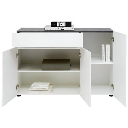 Madia Bianca 120x42x80 cm con 3 Ante e Cassetto Soft Close