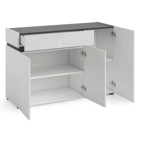 Madia Bianca 120x42x80 cm con 3 Ante e Cassetto Soft Close