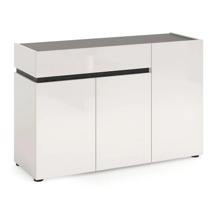 Madia Bianca 120x42x80 cm con 3 Ante e Cassetto Soft Close