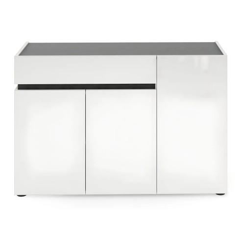 Madia Bianca 120x42x80 cm con 3 Ante e Cassetto Soft Close