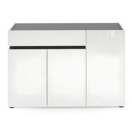 Madia Bianca 120x42x80 cm con 3 Ante e Cassetto Soft Close