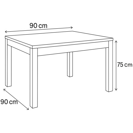 Tavolo a Libro 90x90 cm Finitura Noce Stelvio