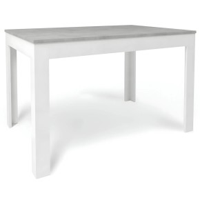 Tavolo Allungabile da Pranzo 120x80 cm Cemento e Bianco