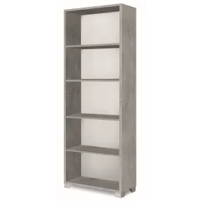 Libreria Moderna 70x29x190 cm Cemento Ripiani Regolabili
