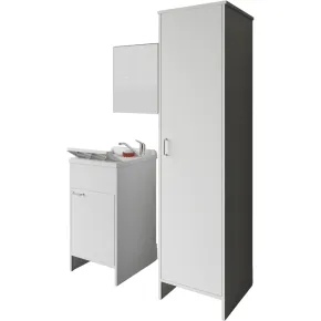 Mobile Lavatoio 45x50x85 con Colonna 45x50x182 e Specchio 45x60