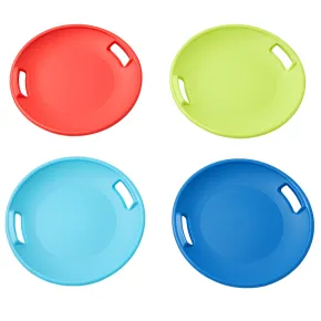 Disco Neve Bambini Ø60 cm con Maniglie in Plastica Colorata Resistente