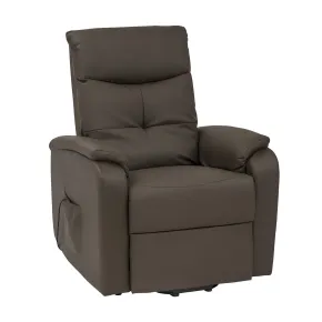 Poltrona Relax Elettrica Marrone 76x95x106 cm Ecopelle Reclinabile