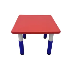 Tavolo Bambini Rosso 62x62x52 cm Altezza Regolabile Acciaio