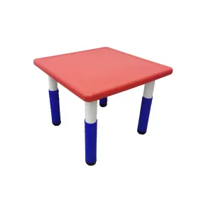 Tavolo Bambini Rosso 62x62x52 cm Altezza Regolabile Acciaio 2