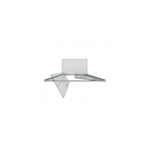 Box Doccia Nicchia 2 Ante Battente da 120cm Saloon Vetro 6 mm Porta in Cristallo