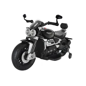 Moto Elettrica Bambini Triumph Nera 105x49x57,5 cm 12V Luci e Musica