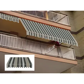 Tenda da Sole a Caduta 100x245 cm per Balcone Poliestere Verde 2