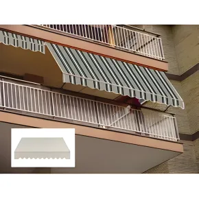 Tenda da Sole a Caduta 100x245 cm Balcone Alluminio Poliestere Tortora 2