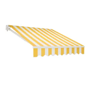 Tenda da Sole Avvolgibile 395x250 cm Bracci Retrattili Bianco Giallo