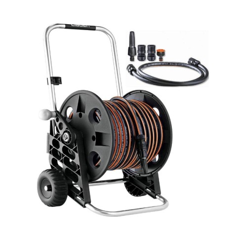 Outlet Avvolgitubo Claber 30m Carrello in Alluminio Tubo Irrigazione