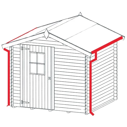 Kit G Grondaia Zincata Casette Legno Falde 500 e 580 cm con Accessori