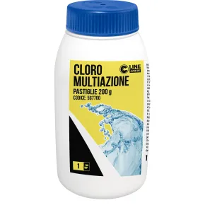 Cloro Piscina 1 kg Pastiglie 200g Lenta Clorazione Antialghe Flocculante