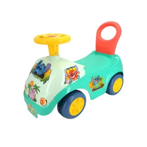 Camioncino per Bambini Giocattolo Cavalcabile Verde con Volante e Luci