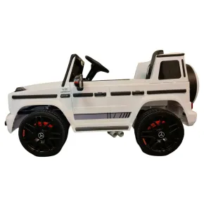 Macchina Elettrica per Bambini Mercedes Jeep G63 AMG a Batteria 12V Bianca 2