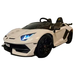 Macchina per Bambini Lamborghini Aventador 2 Persone a Batteria Bianco
