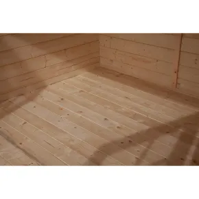 Pavimento in Legno Grezzo per Casetta Lea con Travetti Trattati Autoclave