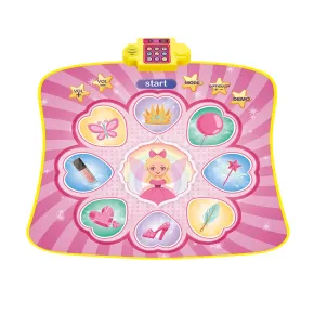 Tappeto Danza Musicale Interattivo per Bambini Rosa con Luci e Suoni