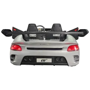 Auto Elettrica per Bambini 24V Porsche 2 Posti Grigio con Luci e Musica 2