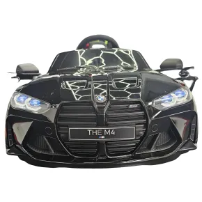 Auto Elettrica per Bambini BMW M4 Nero 12V Sedile in Pelle e Telecomando 2