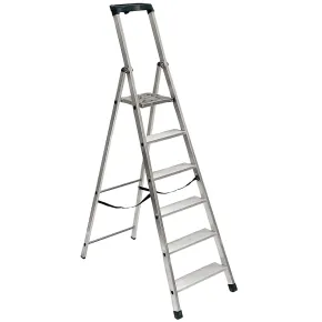 Scala in Alluminio Facal 5 gradini con Piattaforma e Portautensili