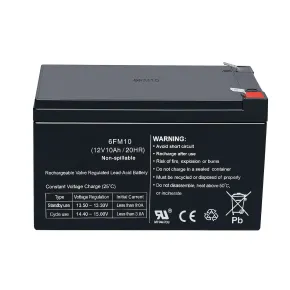 Batteria 12V 10Ah Ricambio Compatibile con Giochi Elettrici per Bambini