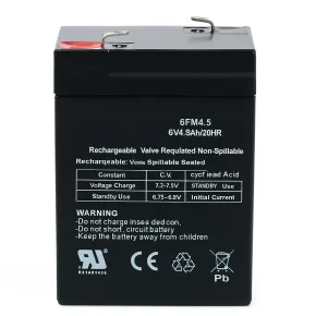 Batteria 6V 4.5Ah Ricambio Compatibile con Giochi Elettrici per Bambini