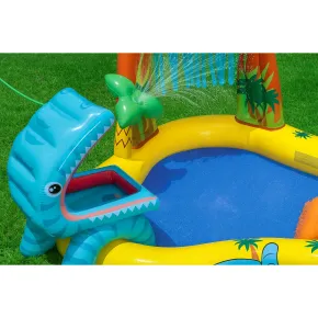 Piscina Gonfiabile Bambini Scivolo Canestro Spruzzatori 249x191x109 cm 2