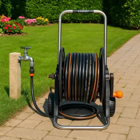 Outlet Avvolgitubo Claber 30m Carrello in Alluminio Tubo Irrigazione 2