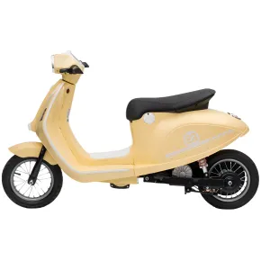 Moto Elettrica 24V per Bambini Beige Doppia Batteria Waterproof 2