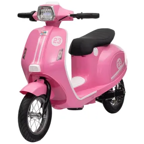 Moto Elettrica 24V per Bambini Rosa Doppia Batteria Waterproof
