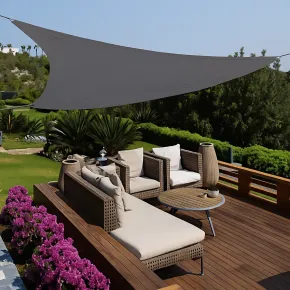 Tenda a Vela Triangolare 3x3 m Antracite per Ombreggiare Zone Esterne 2