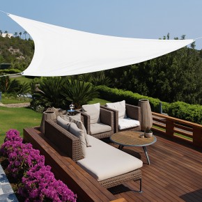 Vela Ombreggiante Triangolare 3,6x3,6 m Bianco Idrorepellente da Esterno 2
