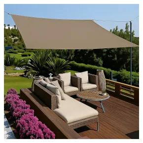Tenda a Vela Quadrata 3x3 m Tortora Ombreggiante per Giardino e Terrazzo 2