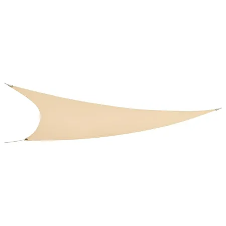 Vela Ombreggiante Triangolare 3,6x3,6 m Beige Idrorepellente da Esterno