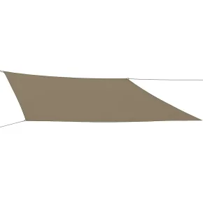 Tenda a Vela Rettangolare 4x5 m Tortora Impermeabile da Esterno