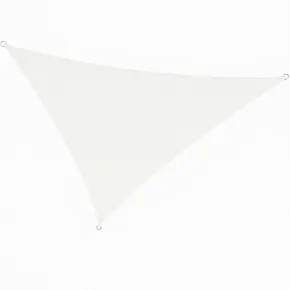 Vela Ombreggiante Triangolare Bianco 3,6x3,6x3,6 m con Anelli in Acciaio