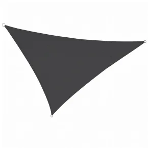 Vela Ombreggiante Triangolare Antracite 3,6x3,6x3,6 m Anelli in Acciaio