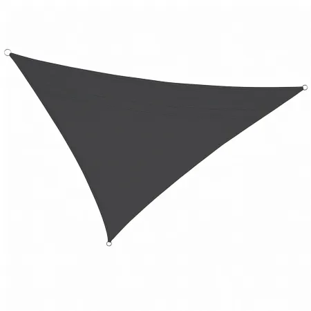 Vela Ombreggiante Triangolare Antracite 5x5x5 m Cucitura Rinforzata