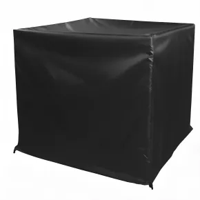 Copertura Impermeabile per Condizionatore 87x28x53 cm Poliestere Nero