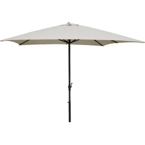 Ombrellone in Metallo 300x300 cm con Telo Beige Resistente da Esterno