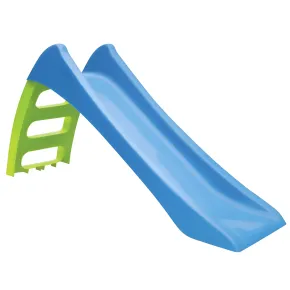 Scivolo Bambini 116 cm con Attacco Acqua e Scaletta 3 Gradini Celeste