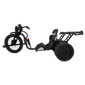 Triciclo Elettrico Bambini 24V Nero 3 Ruote 2 Motori Luci LED 2